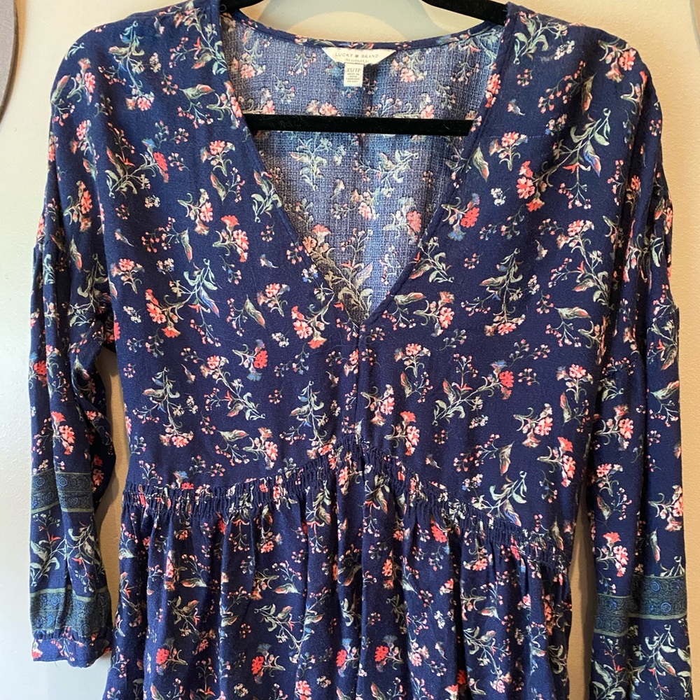 Lucky Brand Floral Peplum Blouse